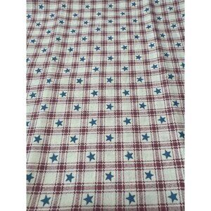 Vintage Fabric Traditions 1990 Plaid & Stars Cotton Quilting Fabric 9x42"